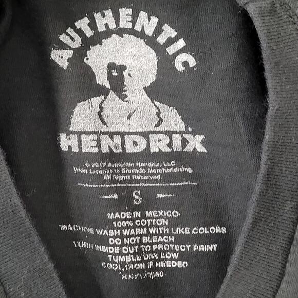 Jimi Hendrix Shirt Womens XS/S 17x24 Black American Flag Rock - Picture 4 of 14